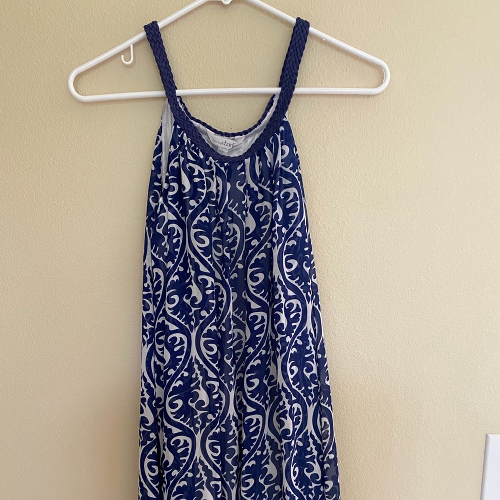 ⬇️EXTREME PRICE DROP💲Charming Charlie Small Navy and White Sundress NWT